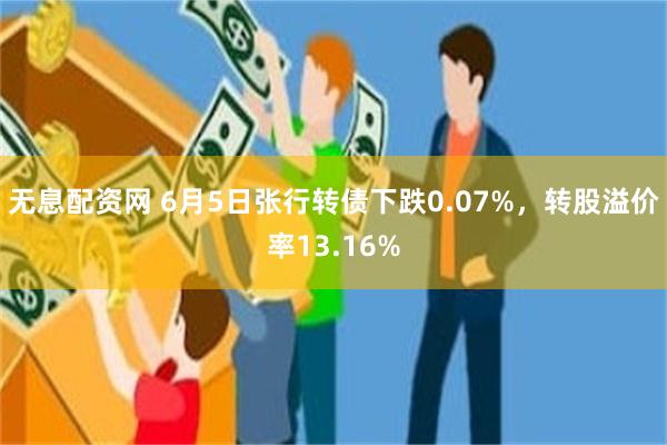 无息配资网 6月5日张行转债下跌0.07%，转股溢价率1