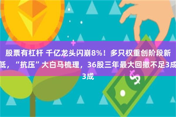 股票有杠杆 千亿龙头闪崩8%！多只权重创阶段新低，“抗压”大白马梳理，36股三年最大回撤不足3成