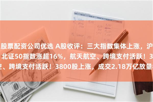 股票配资公司优选 A股收评：三大指数集体上涨，沪指盘中重