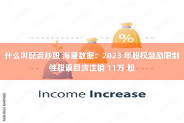 什么叫配资炒股 海量数据：2023 年股权激励限制性股票回购注销 11万 股