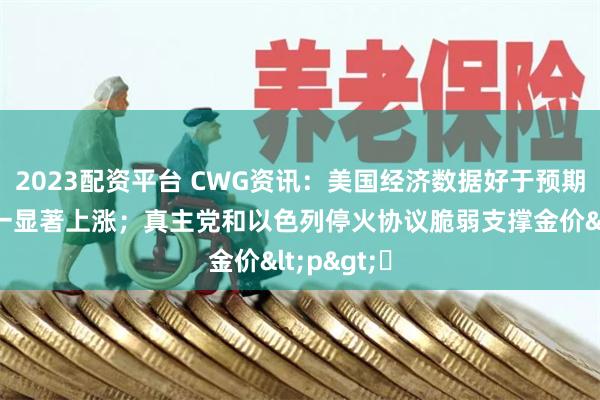 2023配资平台 CWG资讯：美国经济数据好于预期，美元周一显著上涨；真主党和以色列停火协议脆弱支撑金价<p>​