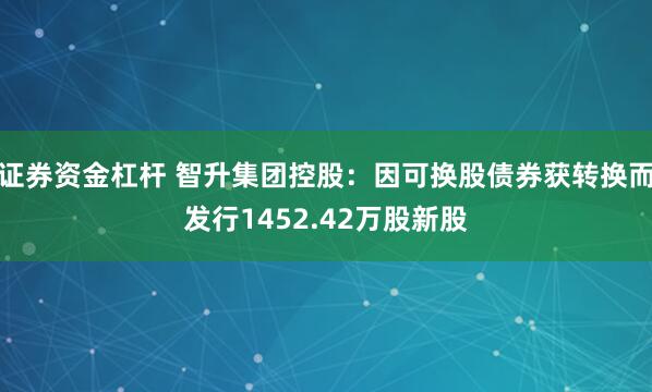 证券资金杠杆 智升集团控股：因可换股债券获转换而发行1452.42万股新股